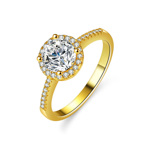 S925 Silver Ring with Moissanite Gemstone